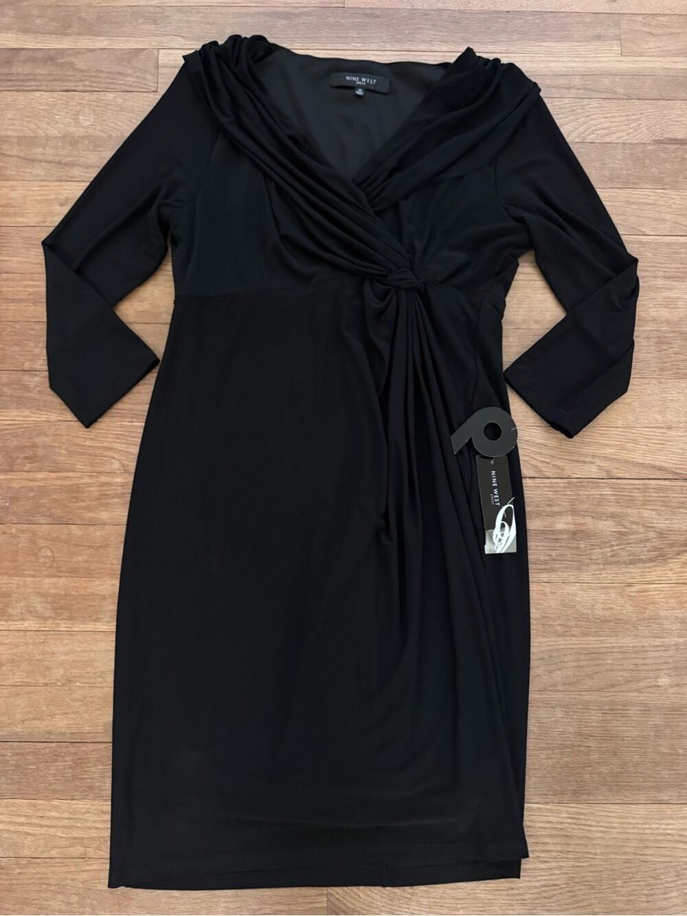 NWT Nine West Women's Black Knee Length Power Girl Sheath Dress - Size 12
b5
